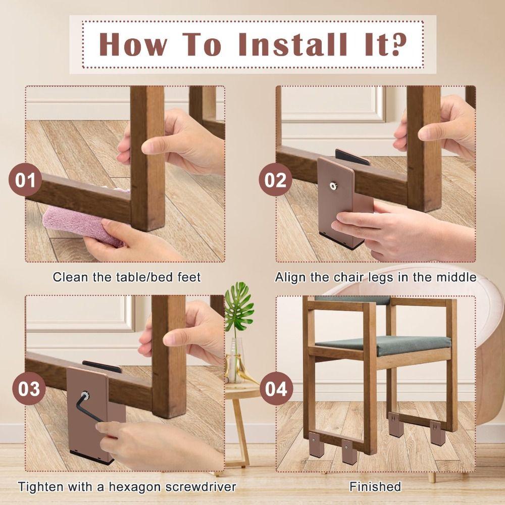 Splint-type Furniture Riser Moisture-proof Base Furniture Heightening Leg Pad Bed Leg Mat Table