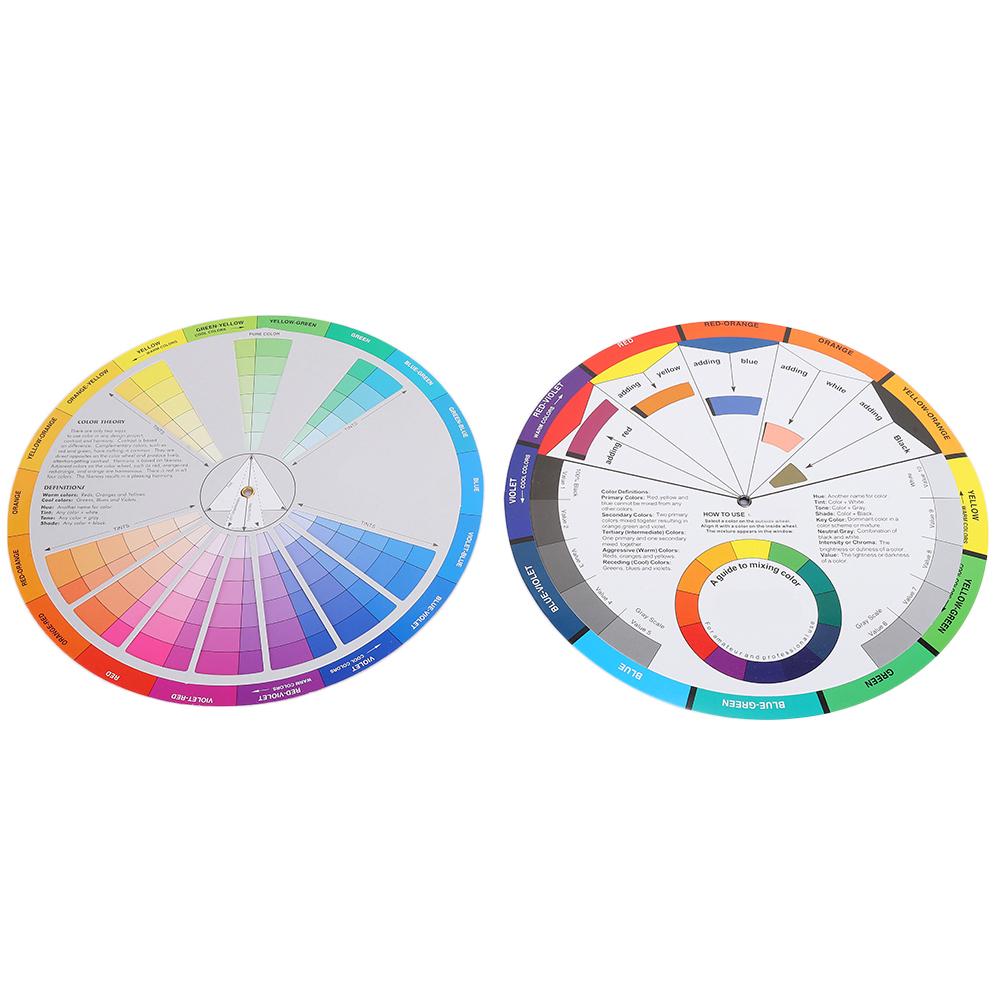 2pcs Tattoo Color Wheel Pigment Color Wheel Mixing Guide Tattoo Accessory