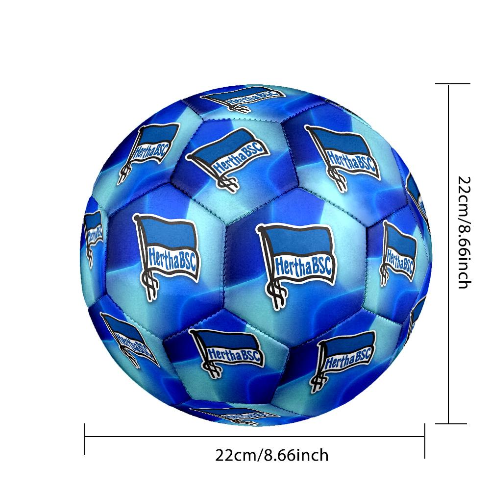 Hertha Bsc FC Size 5 Standard Football Durable Training Match Soccer Ball for Adult Outdoor Sports