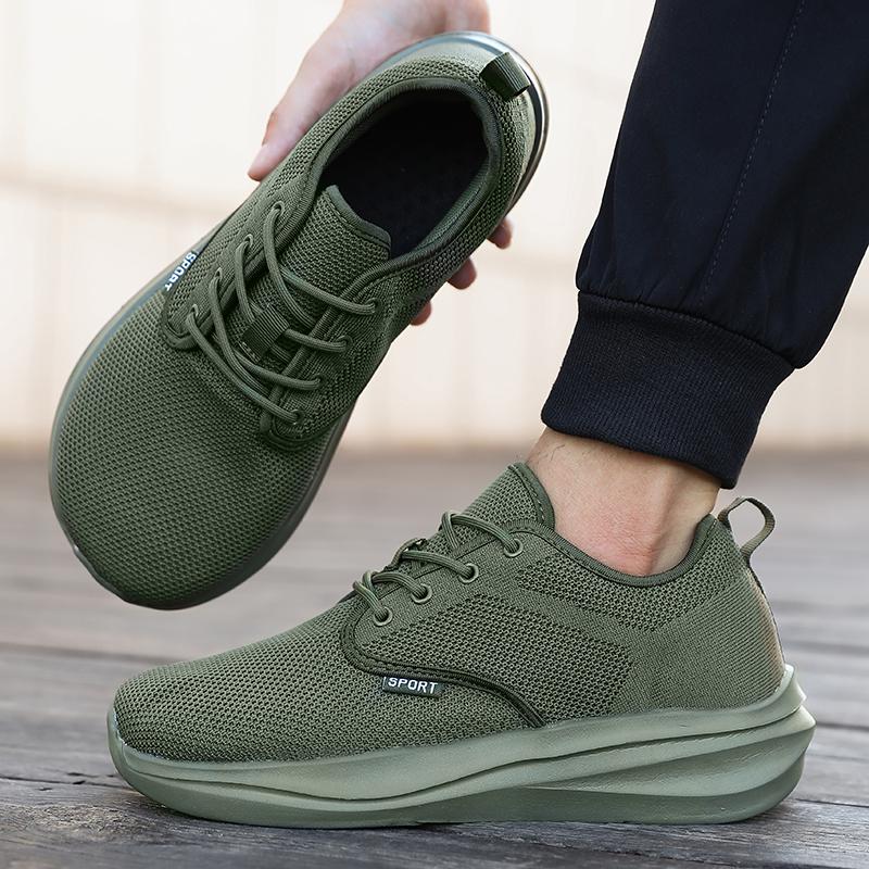 All Black Wide Toe Shoes For Men Breathable Comfortable Platform Minimalist Travel Shoes  Wide Toe Barefoot Casual Sneakers