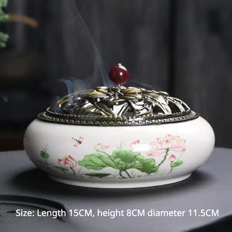 

Ceramic Censer Stick Incense Holder Home Ancestral Hall Interior Zen Tea Ceremony Office Bedroom Decoration Aromath Appliances