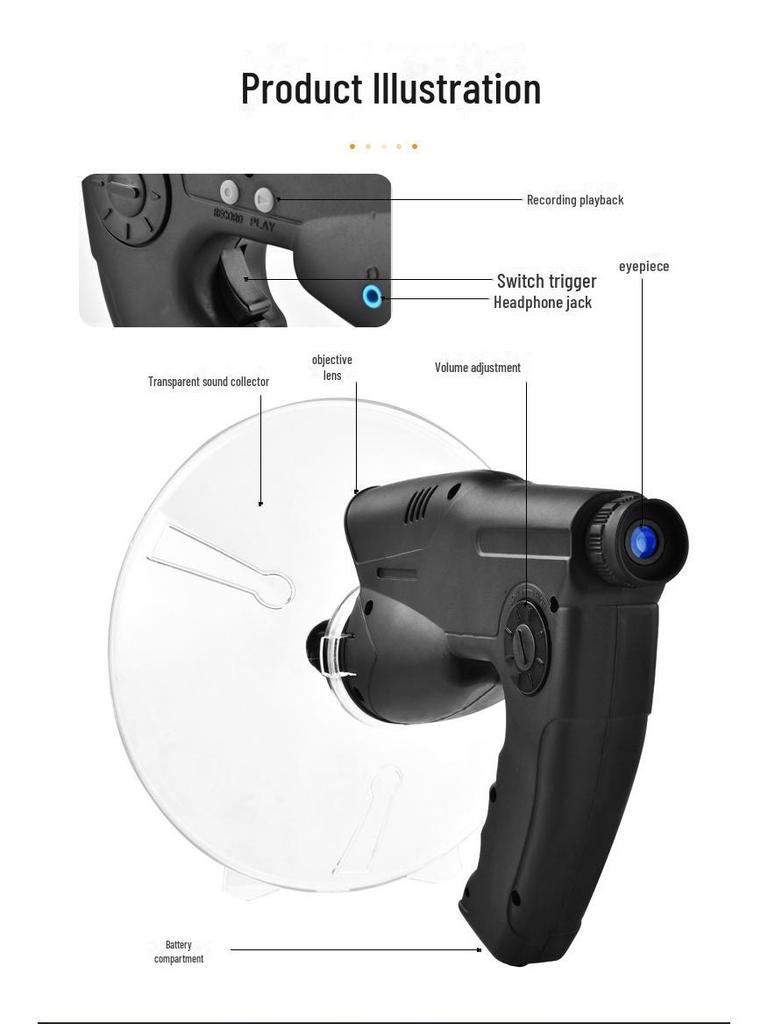 Single-Tube HD Bird-Listening Telescope for Outdoor Bird-Watching