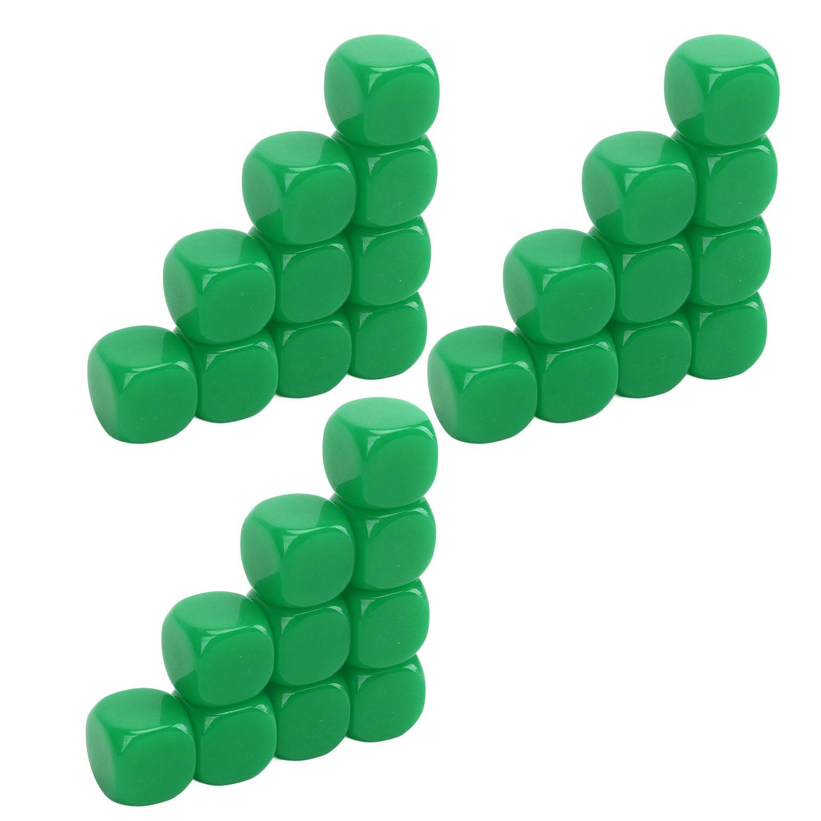 30 STUKS 16MM Blanco Dobbelstenen Set Plastic Afgerond 6-zijdige Dobbelstenen   Voor Spel Feest Plezier   Sticker Wiskunde Onderwijs