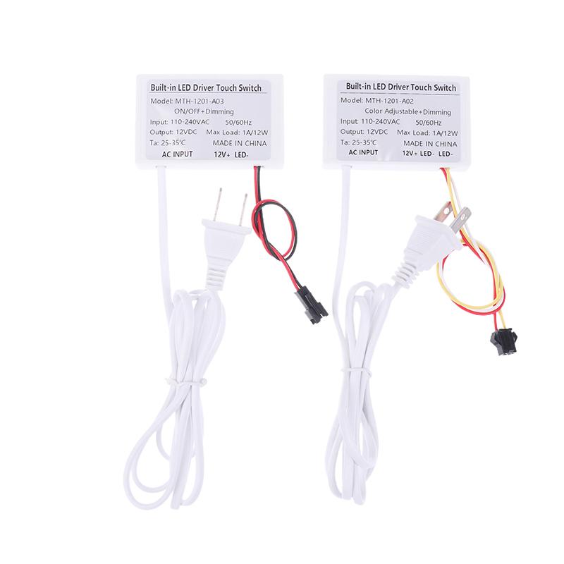 1Pc Eu Us Plug Touch Switch 12V 1A Bathroom Mirror Switch Touch Sensor For Led Light Mirror Headlight Capacitance Sensor Module
