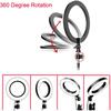 6 Inches LED Selfie Ring Light with Hot Shoe Adapter for Live Stream/Makeup/YouTube Video/Photography, 3 Light Modes