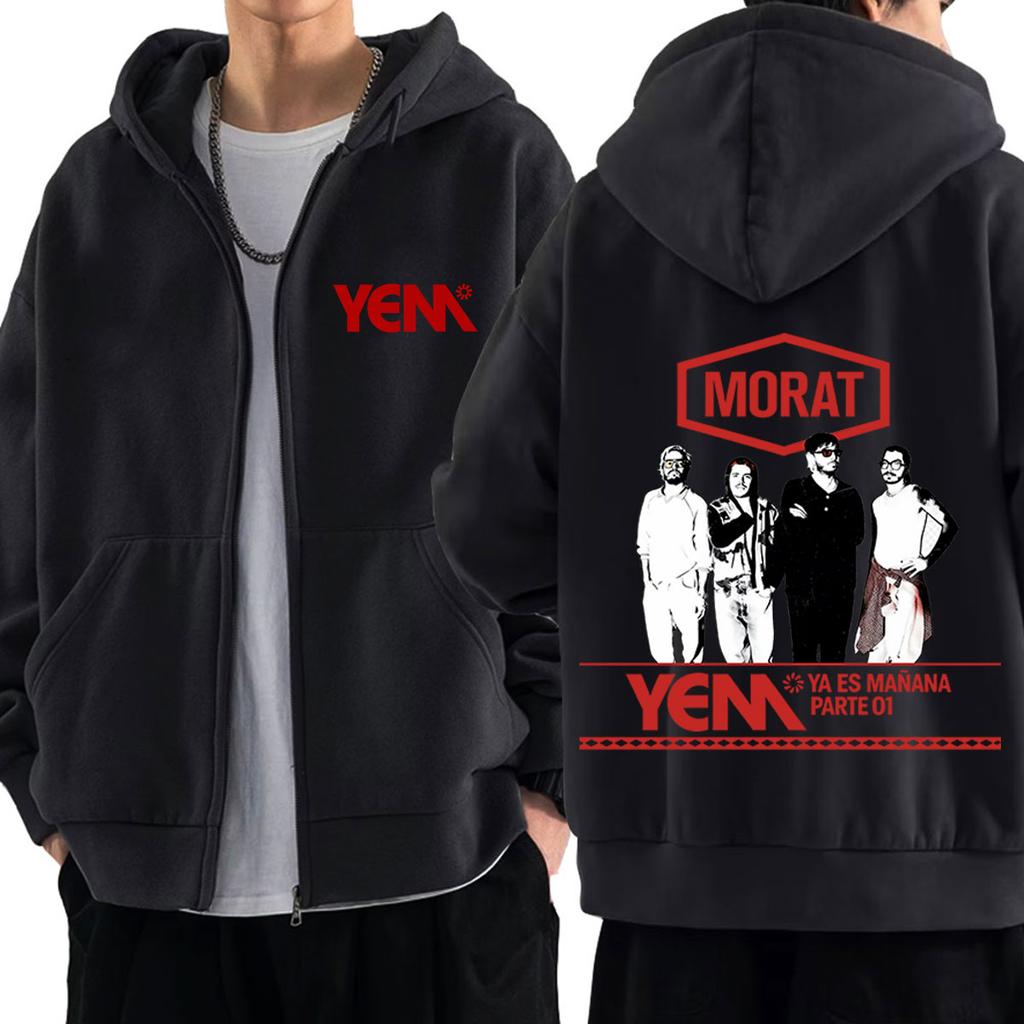 Morat Yem Ya Es Manana Tour Zipper Hoodies Men Women Casual Comfort Fleece Jacket Sweatshirt Coats Vintage Fashion Zip Up Hoodie