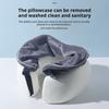 New Portable U-Shaped Memory Foam Pillow with Fleece Cover Airplane Neck Support Travel Pillow for Comfortable Sleep On-the-go