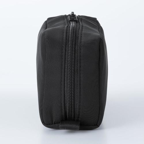 MUJI Gadget-Tasche aus Polyester, Schwarz, ca.. Breite 20 x Höhe 9 x Tiefe 6cm NDE16A1S