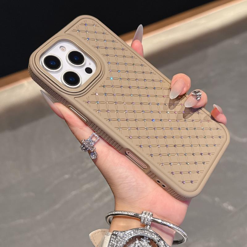 

Luxury Solid Color Matte Texture Glitter Shockproof Phone Case For iPhone 16 Pro Max E 14 11 12 13 15 Pro Max Bumper Back Cover iPhone 15