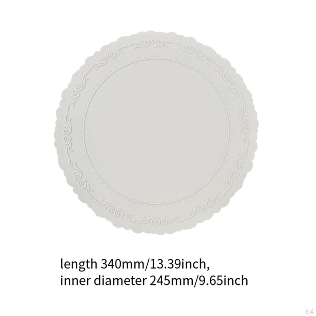 Silicone Placemat Anti Skid Dining Table Decor Wipeable Mat for Cafe Hotel Party