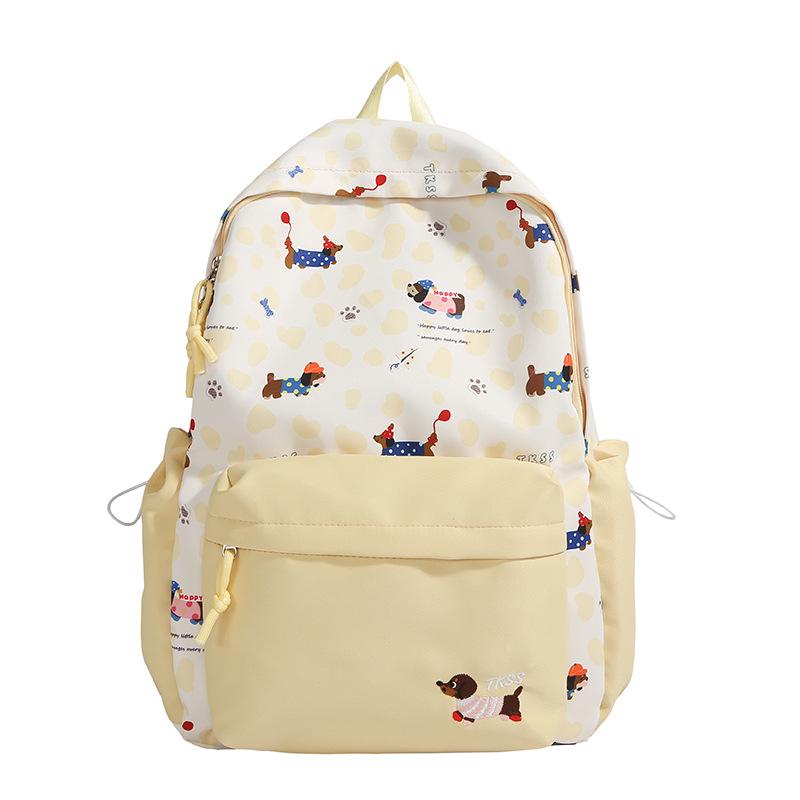 Trendiger Damen-Rucksack mit großer Kapazität und Farbblock für Campus & Reisen