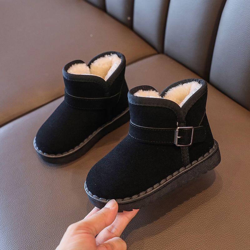 Boys and girls large cotton boots Girls non-slip children's fashion snow boots Winter new cotton boots keep warm