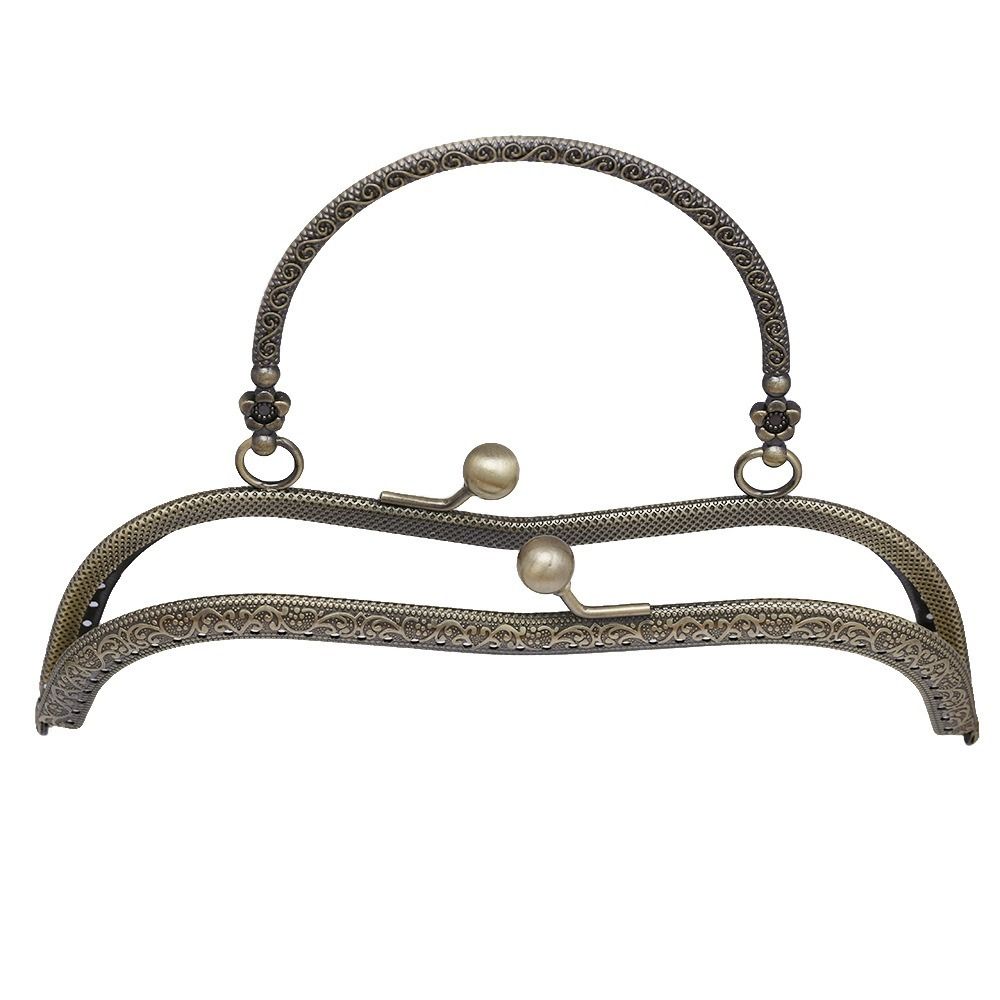 Vintage rám peněženky Kiss spona Kovový rám peněženky Mini bag spony s rukojetí Příslušenství k tašce