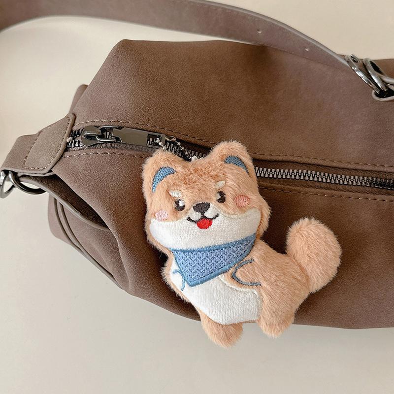 Cute Cartoon Plush Shiba Inu Puppy Doll Pendant Backpack Hangings Decoration Gifts