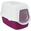 Vico Litter Box - Cover - 40 × 40 × 56 Cm - Berry and White