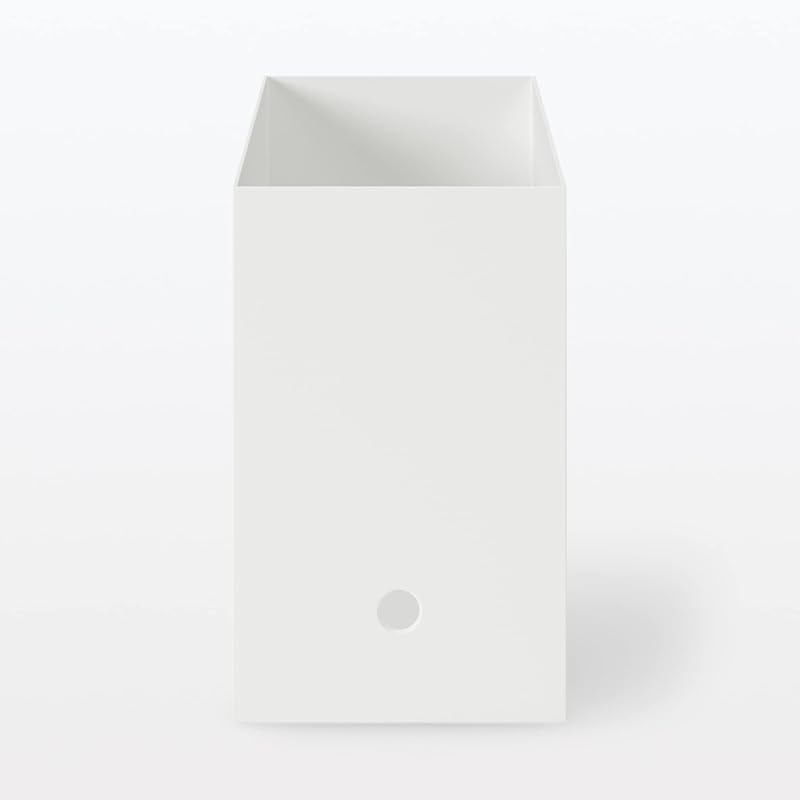 MUJI Recycled Polypropylene File Box - Standard Type - Wide - White Gray, Approx. W15 X D32 X H24cm, 83904371