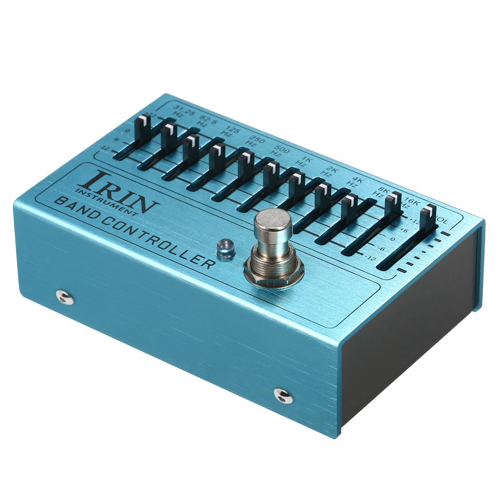 10 Band EQ Guitar Effect Pedal Mini Guitar Equalizer with True Bypass for Guitar Bass Aluminum Alloy Body