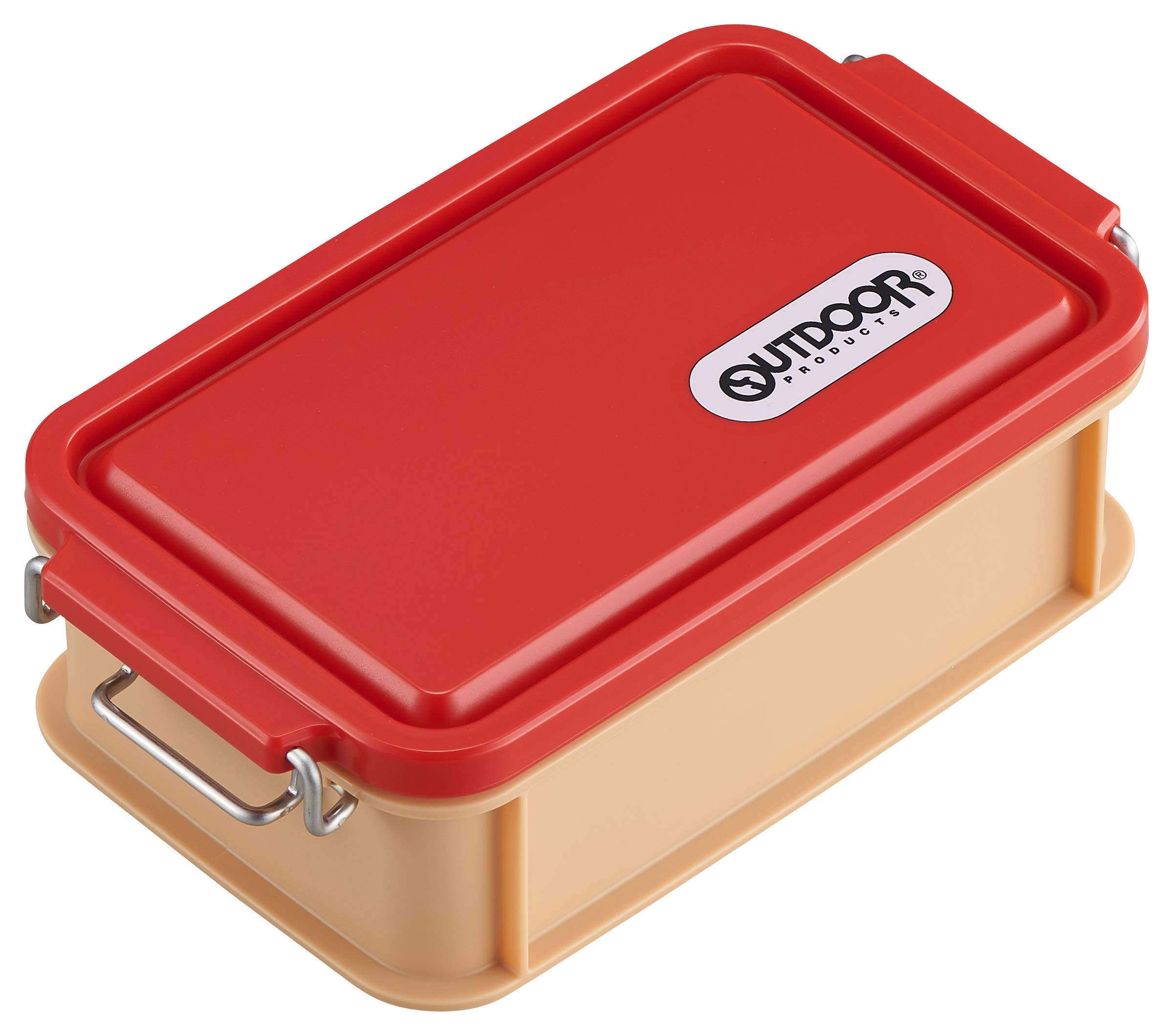 

OSK Lunch Box Container OUTDOOR PRODUCTS Red 600ml Made in Japan Dishwasher Safe [With Divider/Stackable] CNT-600