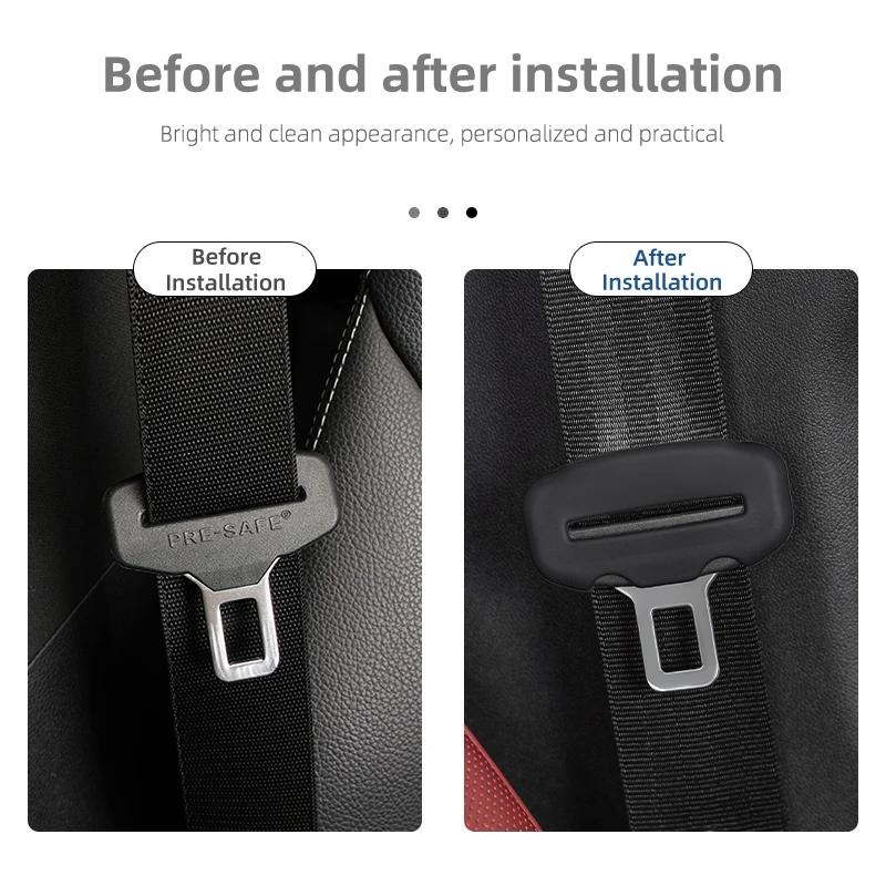 Car Sticker 2025 Hot Silicone Car Seat Belt Buckle Cover For BMW G30 G20 F30 F10 G01 X1 X2 X3 X4 X5 X6 X7 Anti-Scratch Auto Safe