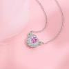 Original Twilight Necklace Women's Fashion Light Luxury Korean Edition Pink Zirconium Stainless Steel Clavicle Chain Temperament Commuter Jewelry