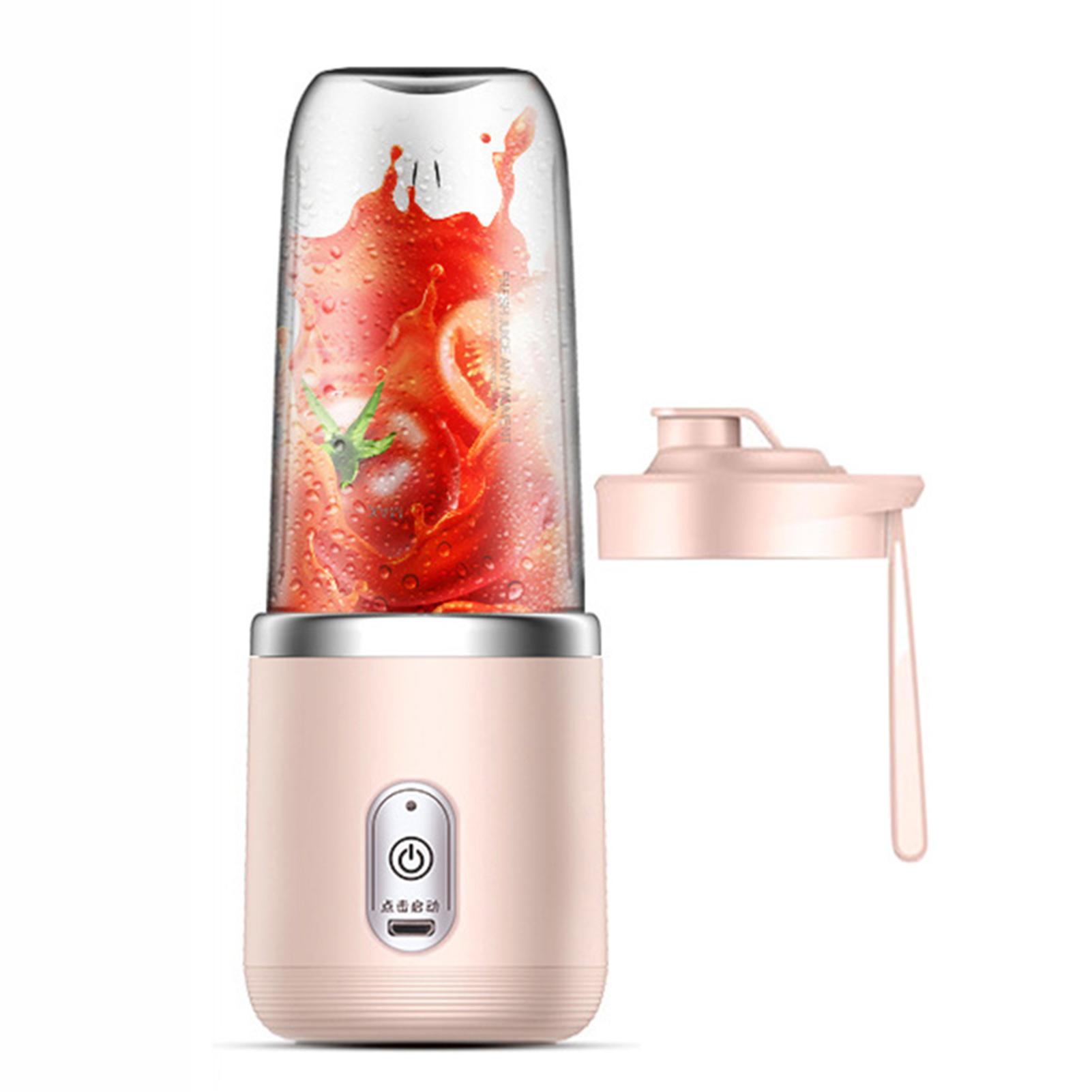 

Fashion Blue/Pink Electric Juices Cup USB Rechargeable Juices Cup Ice Crusher For Home Ourdoor Sports