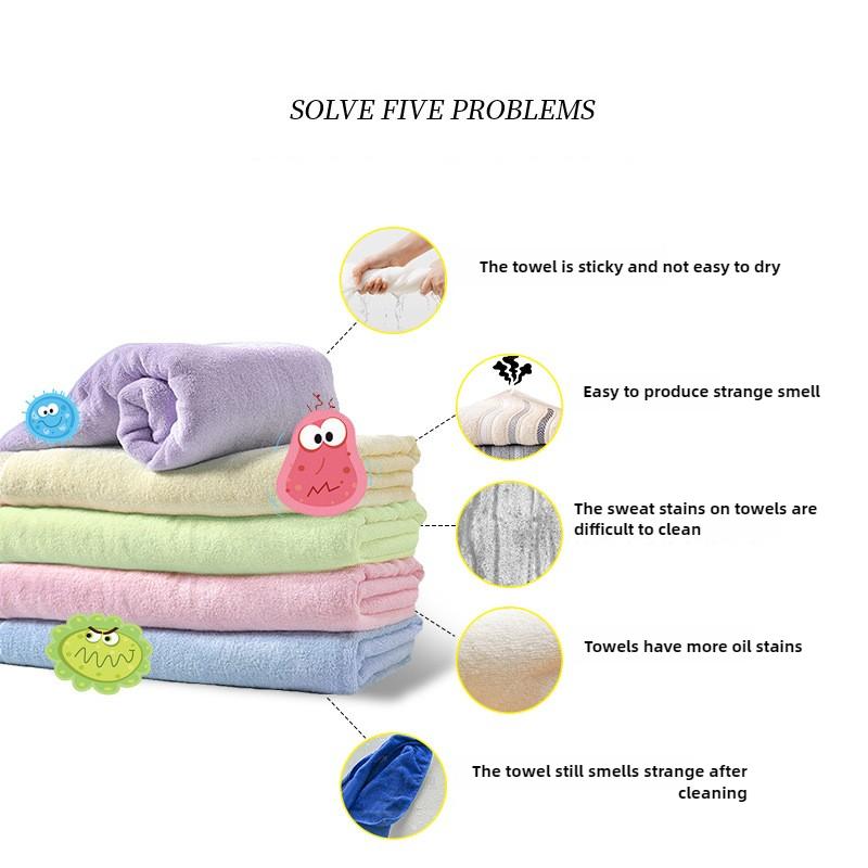 Oxygen Brightener & Stain Remover Towels Bathrobes Linens Yellowing Mold Stains Deep Cleaning Without Damage Active Oxygen Formula