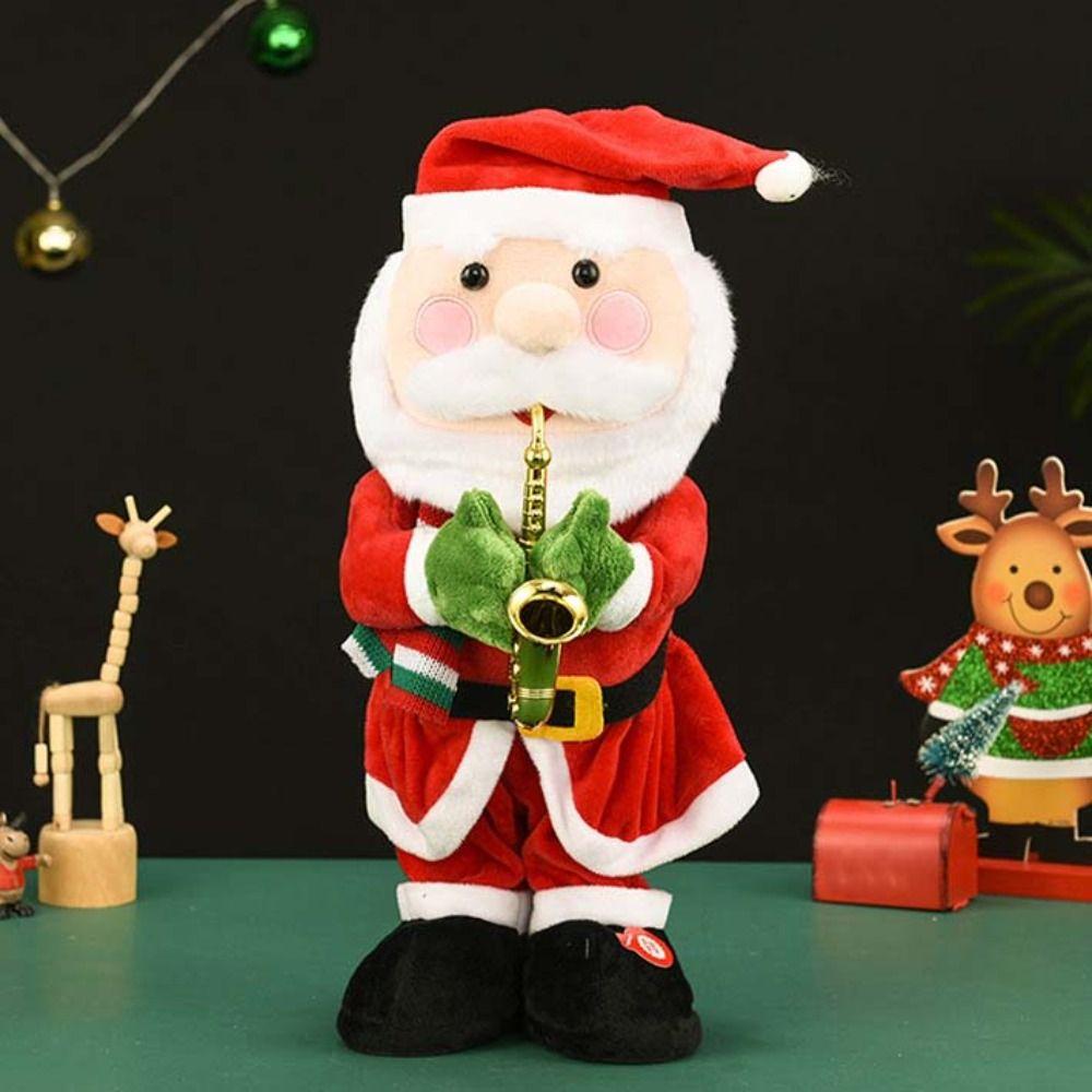 35cm Jucărie de Pluș de Crăciun Om de Zăpadă Elan Dansând Cântând Jucării de Pluș Electrice Păpușă de Pluș Decor pentru Casă