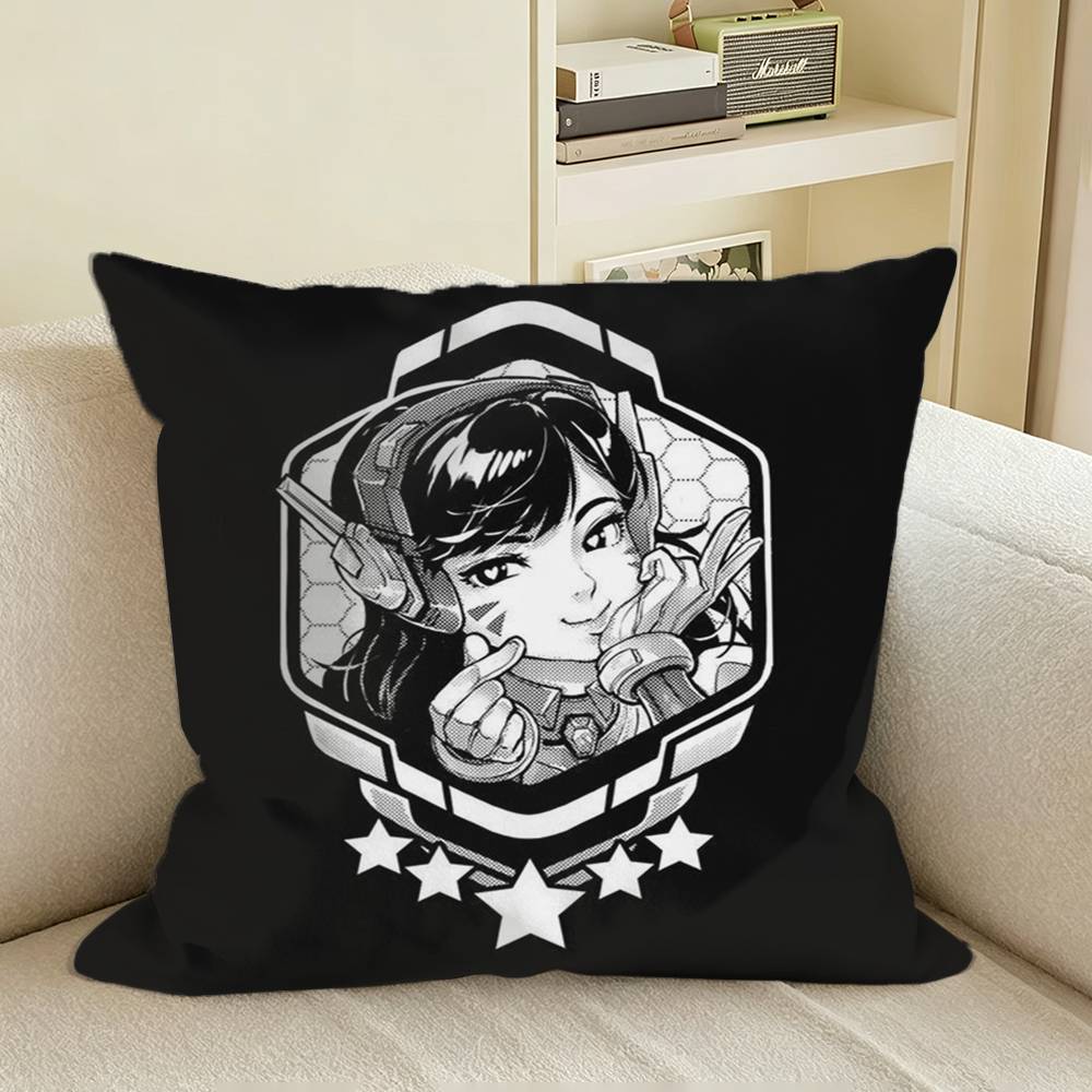 NEW OOverwatchS Game Square Sofa Pillow Cover Solid Color Living Room Home Decor Cushion Case