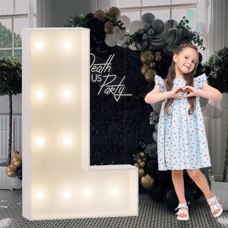 Световые буквы для фотосессий - Декоративная доска для Нового года и Дня рождения Warm Light