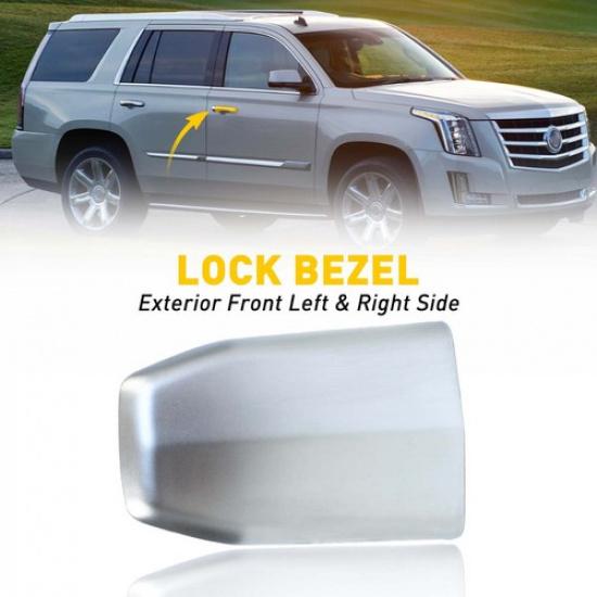NEW Fit Cadillac 2015- For Escalade Front Handle Door Lock Cylinder Cover EV