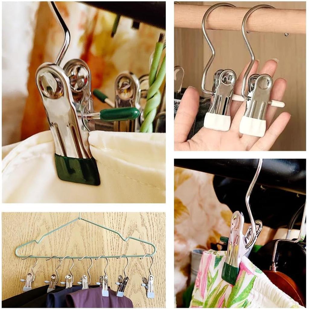 Boot Hanger For Closet, Laundry Hooks With ClipsPortable Multifunctional Hangers Single Clip Space Saving For Jeans, Hats, Tall Boots, Towels