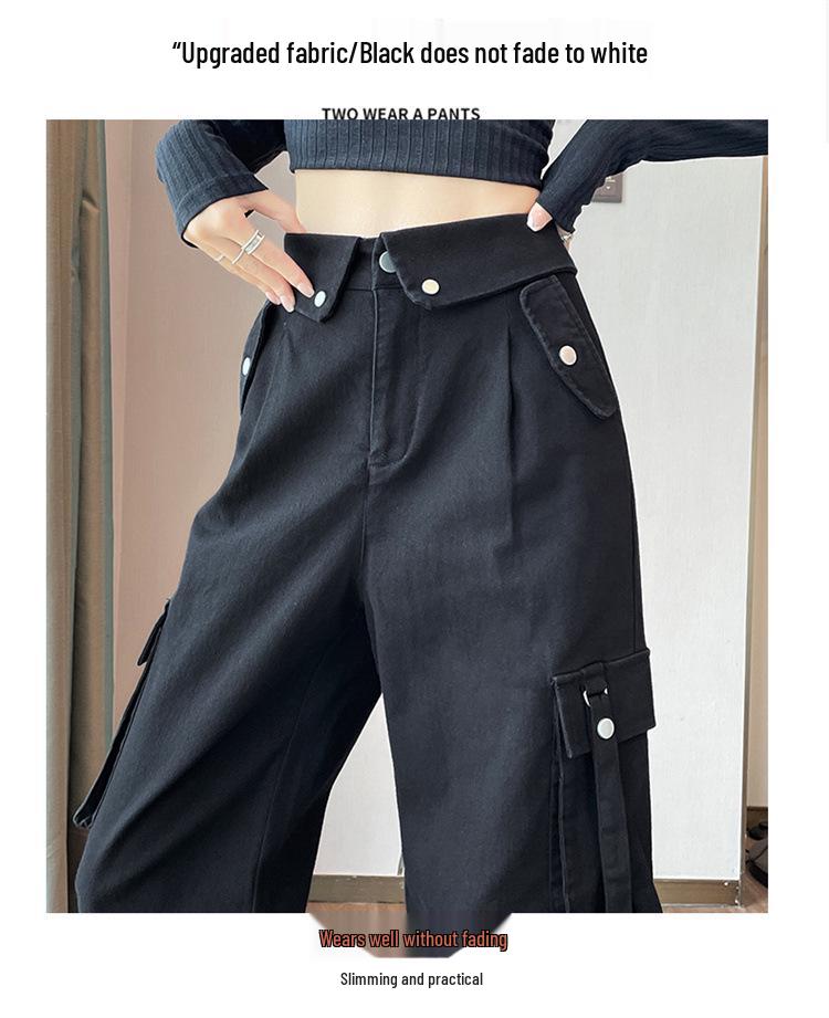 2026 Autumn Women's High Waist Elastic Cuff Harem Workwear Pants
