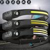 New mini multi-function strong light sensing LED headlamp COB outdoor adventure fishing portable floodlight work flashlight