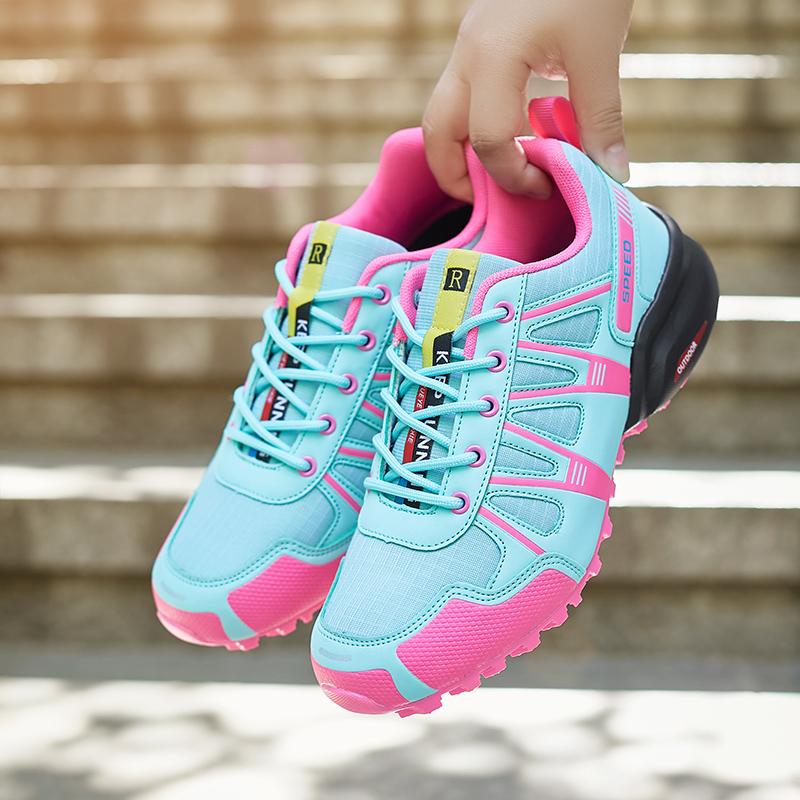 Fashion Women's Hiking Shoes Outdoor Shock-proof Non-slip Shoes Large Size Walking Sneakers