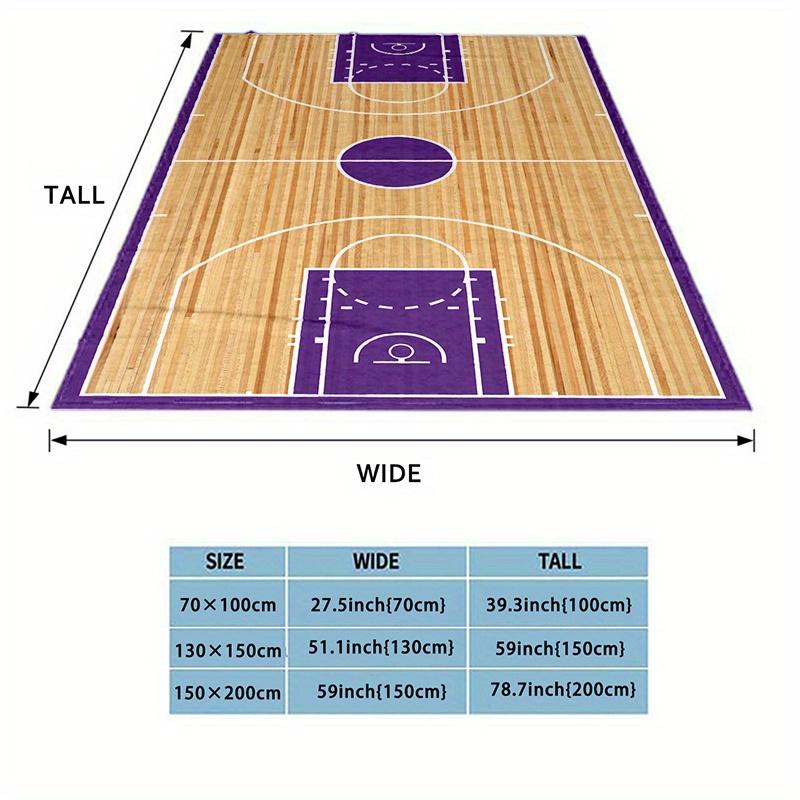 Basketball Court on the Beach Print Flannel Blanket Lightweight Cozy Throw for Sofa Bed Outdoor Travel Camping