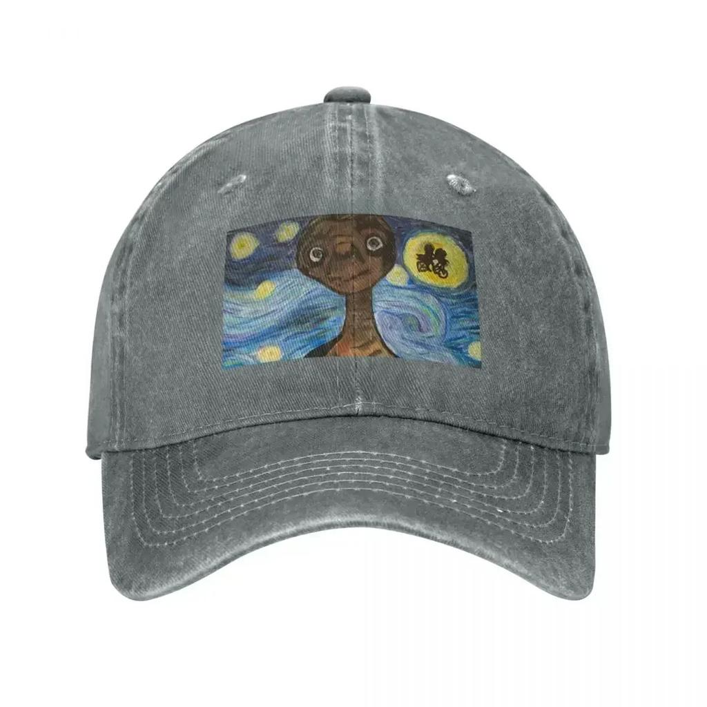 ET Dressed As Mona Lisa On a Starry Night (Universal Beauty) Baseball Cap New In Hat Custom Cap Boy Child Womens
