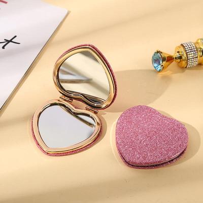Heart-Shaped Pocket Mirror: Creative, High-Definition, Portable for Stylish Students