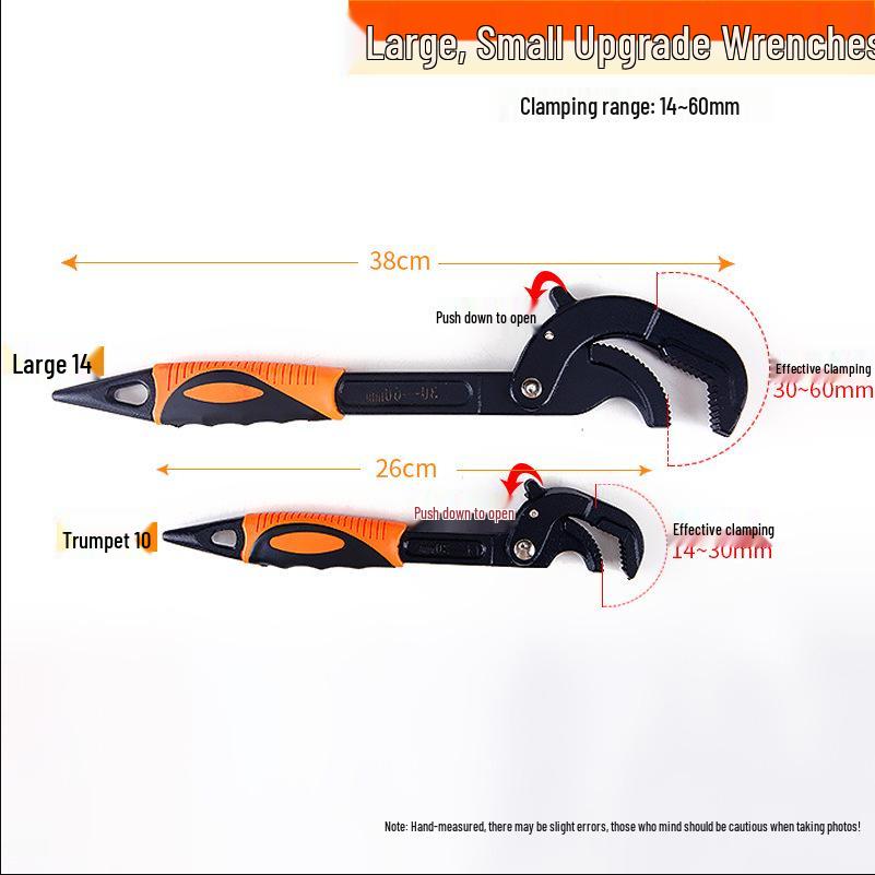 Adjustable Multifunctional Pipe and Nut Wrench Set