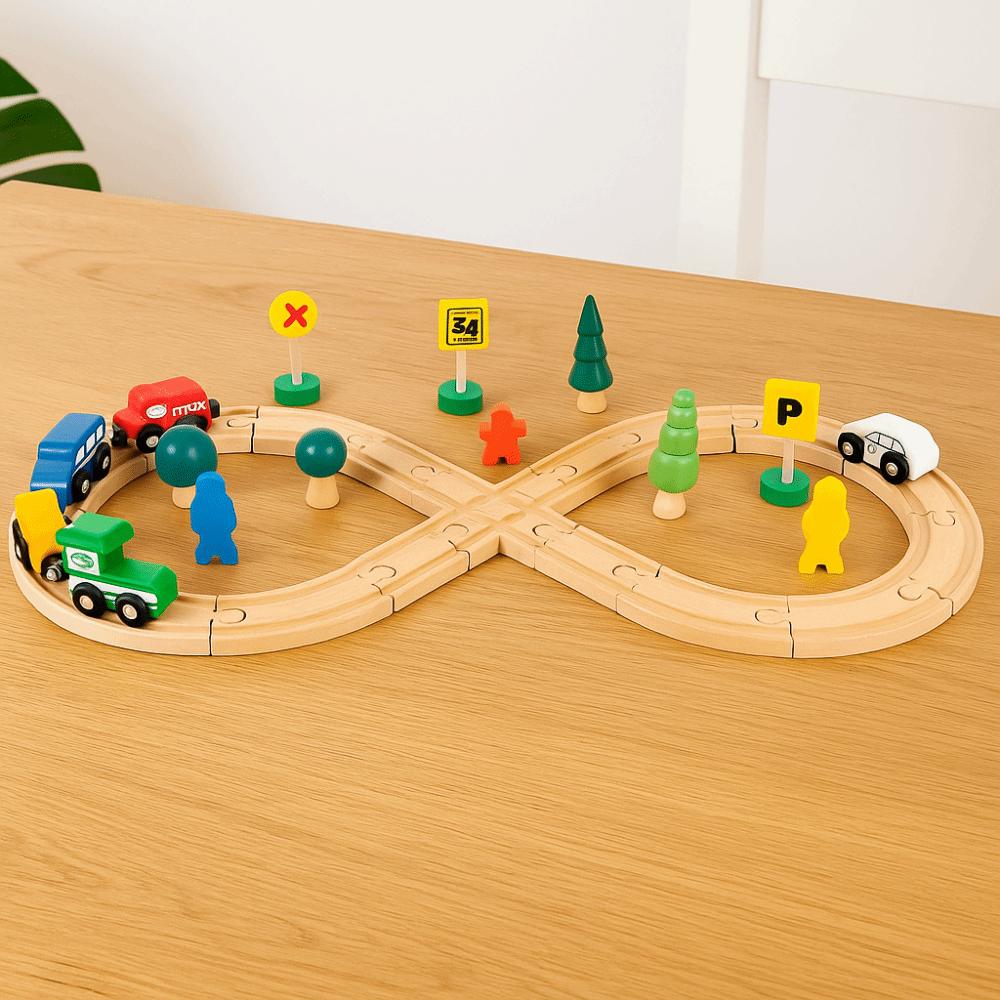 8-shaped Thinking Training Track Train Toy DIY Assembly Track Accessories Toy Kindergarten