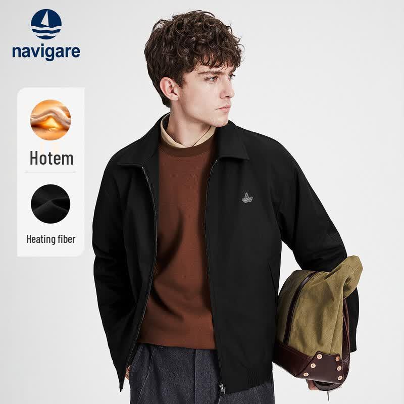 Navigare Men's Lightweight Warm Lapel Casual Jacket