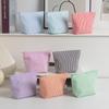 Small Cosmetic Bags Vertical Striped Storage Make Up Bags For Women Lady With Zipper Portable Travel Fashionorganizer Bag