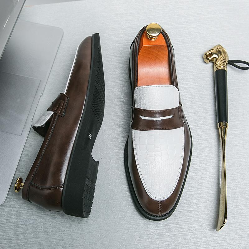 Designer Style Dress Shoes for Men Loafers New Business Casual Shoes Slip on Leather Shoes Plus Size for Men Wedding Party Shoes