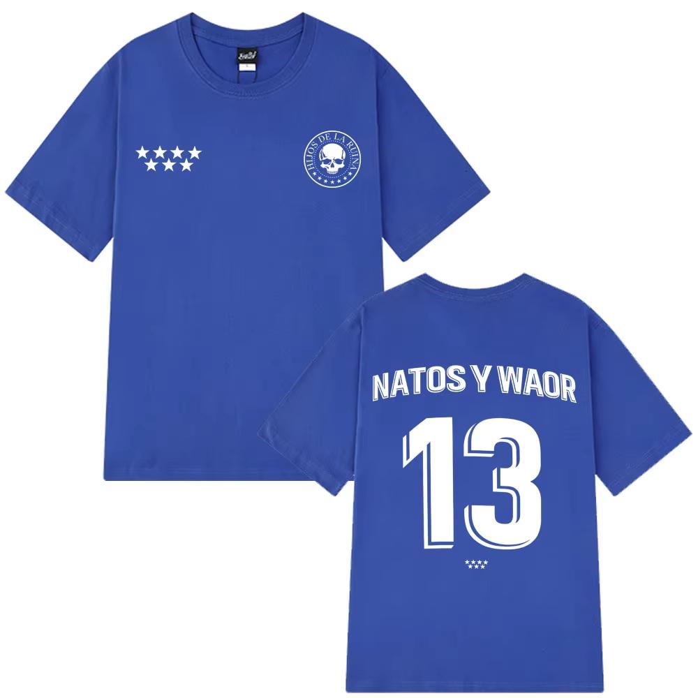 Rapper NATOS WAOR 13 T Shirts Fashion Hip Hop Vintage T Shirt Men Women Clothing Cotton Summer Vintage Top Fashion Tee