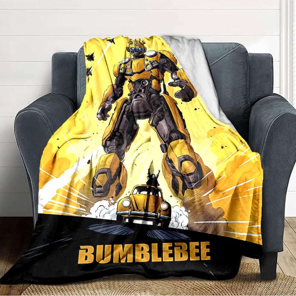 1pc Bumblebee1 Blanket, Gift, for Men and Women, Soft Blanket, Good for Sofa Bed Couch Travel, Lightweight Flannel Blanket