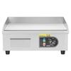 Commercial Electric Griddle, 450 x 300 mm, 2800W, 50-300°C Adjustable Temp Control, Stainless Steel Countertop Flat Top Grill with 2 Spatulas, 2