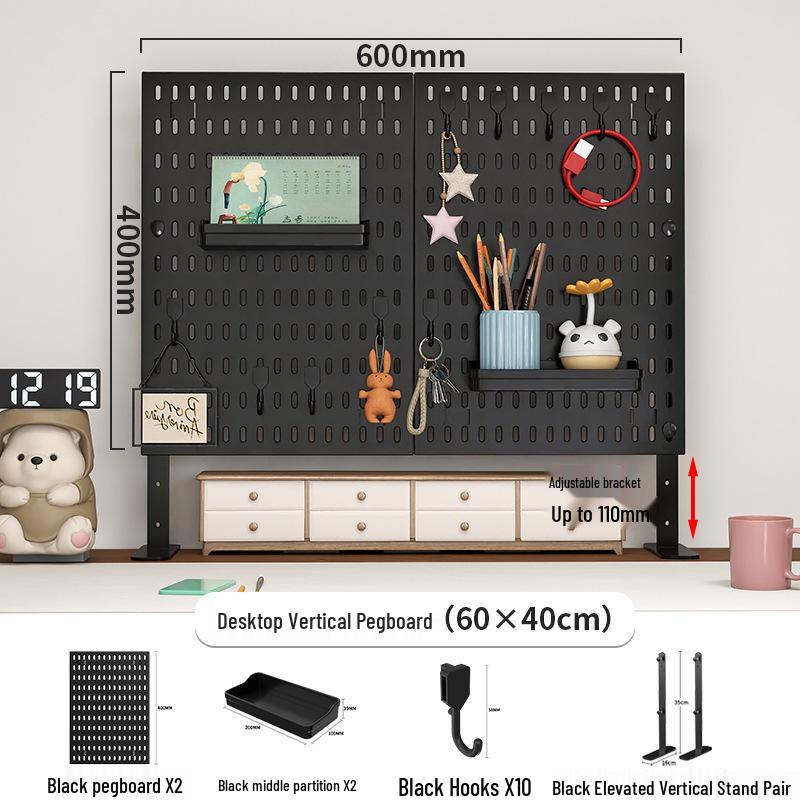Desktop DIY Pegboard: Large Accessory Holder for Office or Home Desk, Clamp-Standing Storage, Hanging Rack, Countertop Decoration Display.