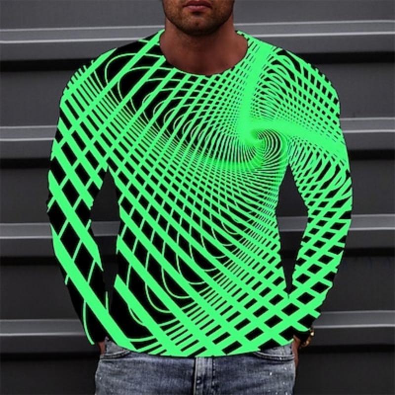 Men's Graphic Geometric 3D Shirt T Shirt Short Sleeve T shirt Round Neck Shirt Causal A B C Summer Clothing Apparel Normal S M L XL XXL 3XL 4XL