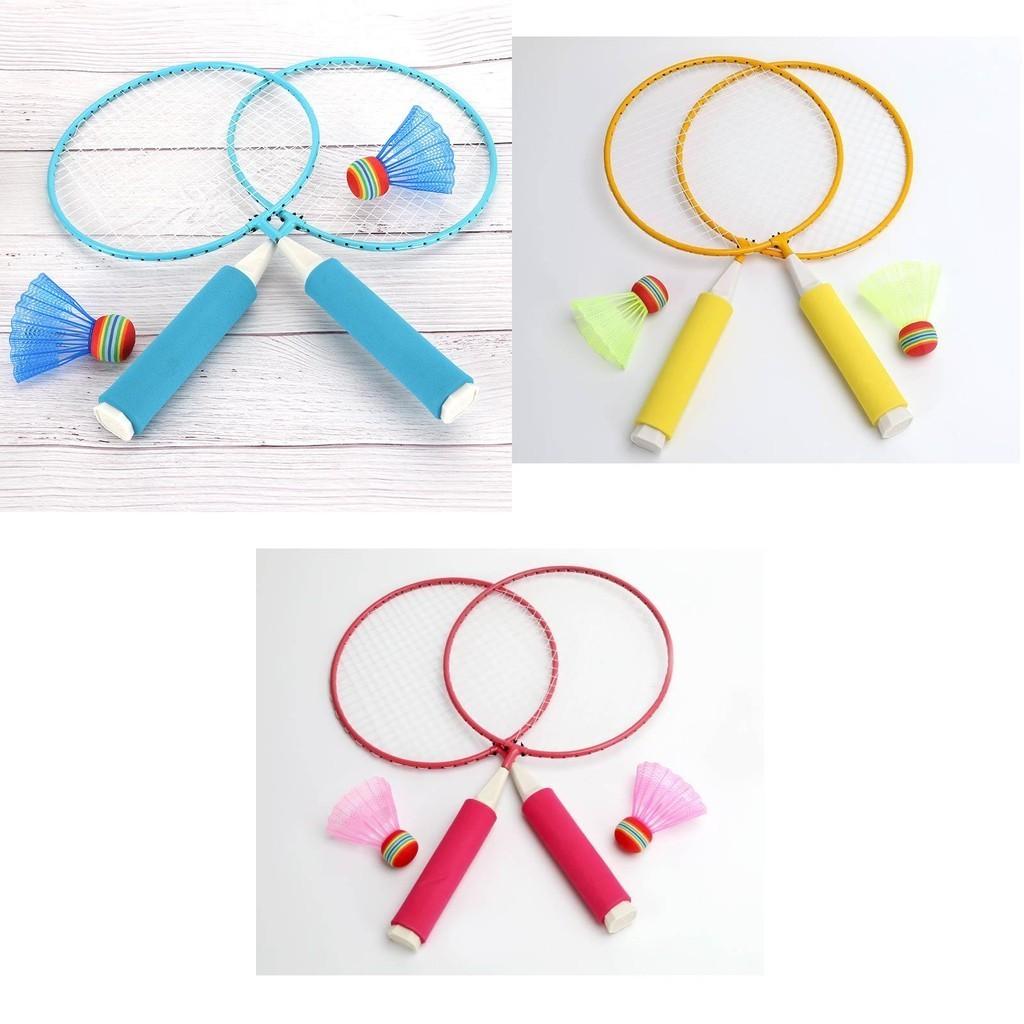 Dziecięca Plastikowa Rakieta do Badmintona Zabawka Sporty na Świeżym Powietrzu Zabawka Rekreacyjna z 2 Piłkami