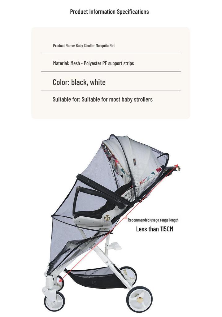Universal Baby Stroller Mosquito Net & Cooling Mat Set