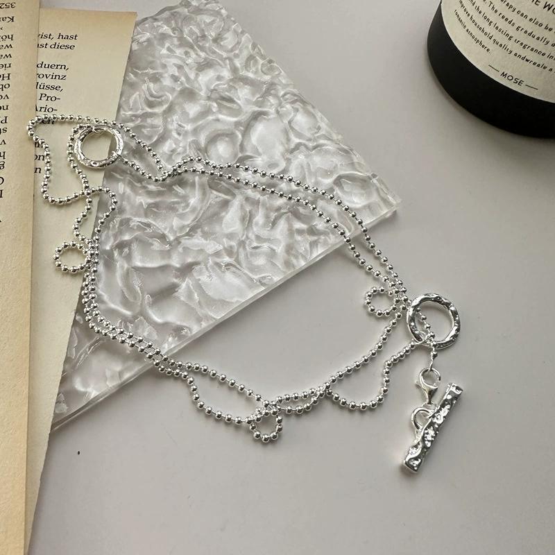 FY-8TL21 S925 Sterling Silver Korean-style Minimalist Necklace Korean Fashion Personality Sweater Chain